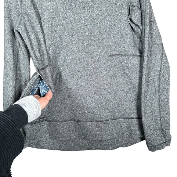 LULULEMON Exhalation Pullover II in Heathered Speckled Black - Picture 12 of 14